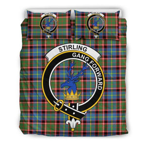 Stirling (Of Cadder-Present Chief) Clan Badge Tartan Bedding Set K7