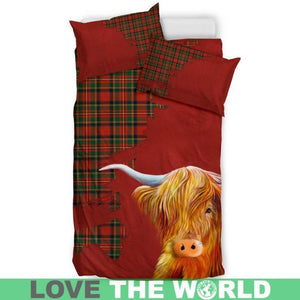 Tartan Scottish Highland Cow Bedding Set H4