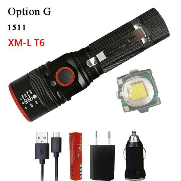 High Power 5000lm Tactical LED Flashlight