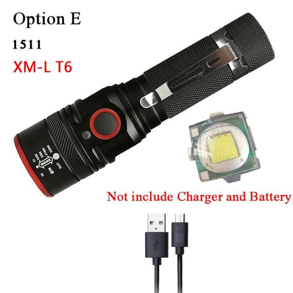 High Power 5000lm Tactical LED Flashlight