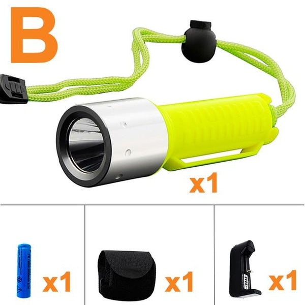 Professional Scuba 18650 Flashlight