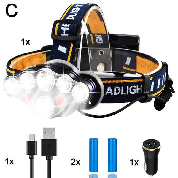 Rechargeable LED Headlamp T6 COB 8 Modes