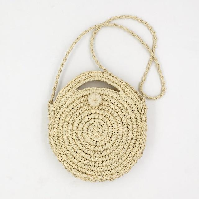 Handmade Round Rattan Woven Bag