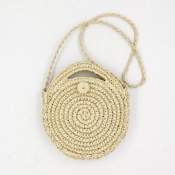 Handmade Round Rattan Woven Bag