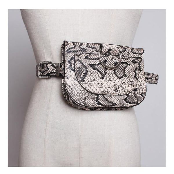 Serpentine Pu Leather Fanny Pack