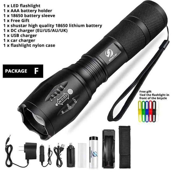 Led Flashlight Ultra Bright torch T6/L2/V6