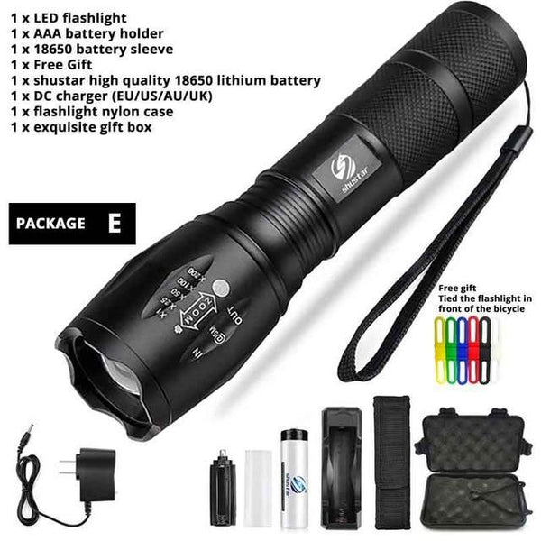 Led Flashlight Ultra Bright torch T6/L2/V6
