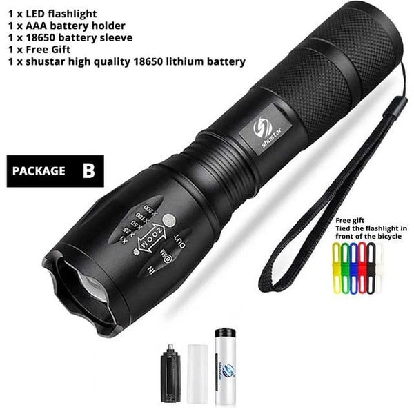 Led Flashlight Ultra Bright torch T6/L2/V6