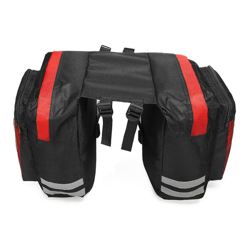 BIKIGHT 600D 20L Cycling Bike Luggage Bag Bicycle Rear Rack Seat Saddle Bag Cycling Pannier Waterproof - Black