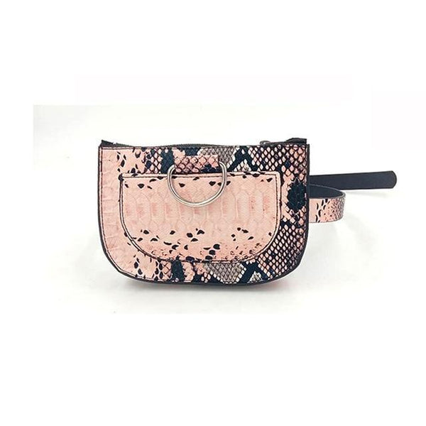 Serpentine Pu Leather Fanny Pack