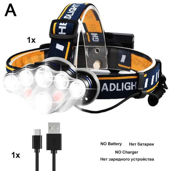 Rechargeable LED Headlamp T6 COB 8 Modes