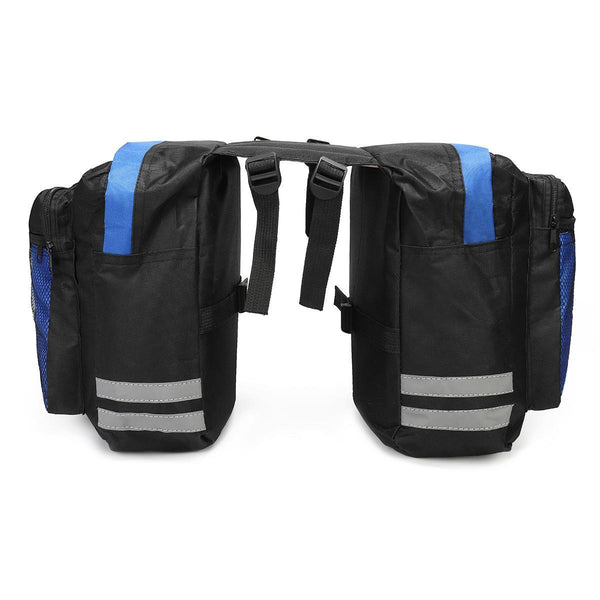 BIKIGHT 600D 20L Cycling Bike Luggage Bag Bicycle Rear Rack Seat Saddle Bag Cycling Pannier Waterproof - Black