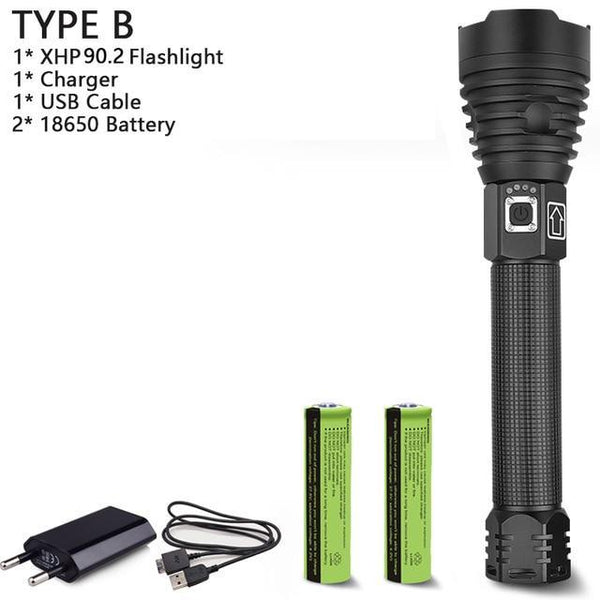 18000 Lumens XHP70.2 LED Flashlight