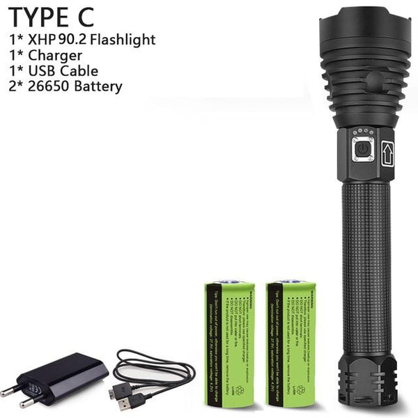 18000 Lumens XHP70.2 LED Flashlight