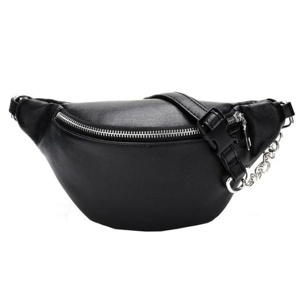 Chain Leather Chest Bags