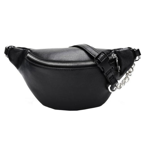 Chain Leather Chest Bags
