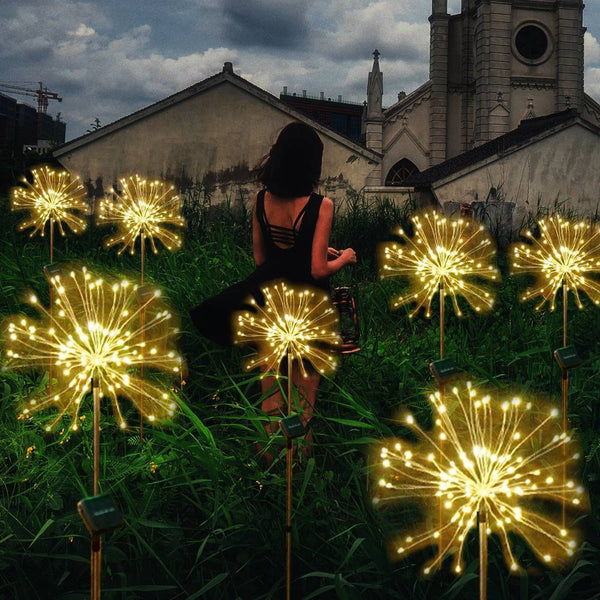 Waterproof Solar Fireworks Lamp