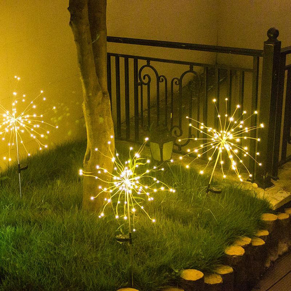 Waterproof Solar Fireworks Lamp